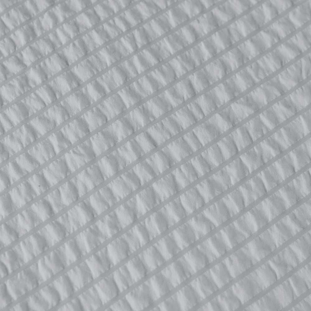 Ardor Ingrid Silver Seersucker Stripe Quilt Cover Set King
