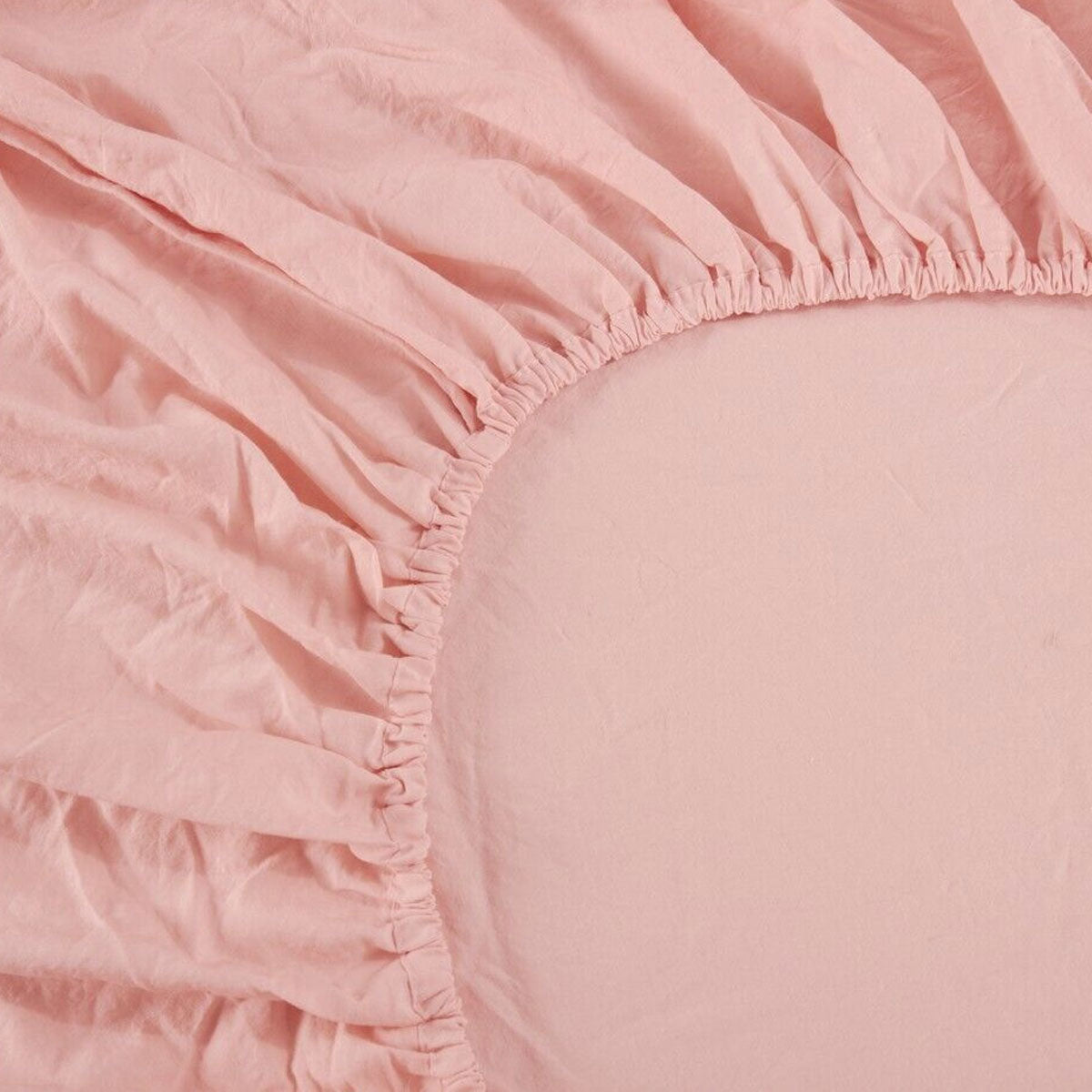 Ramesses 1000TC Linen Bamboo Fitted Sheet Combo Set Dusty Pink King