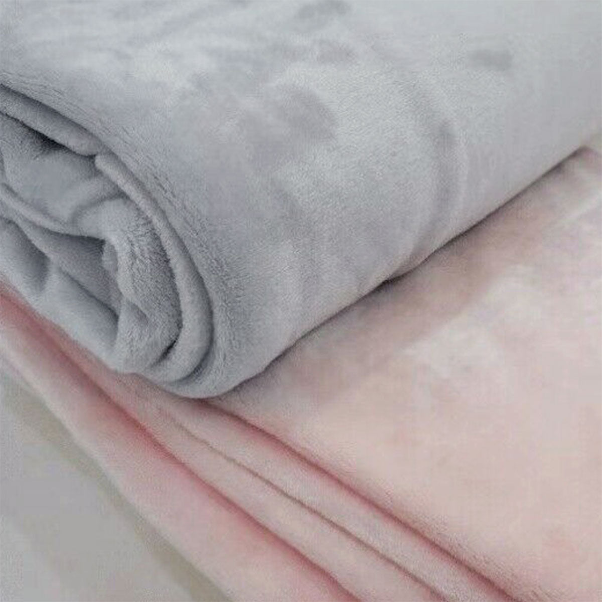 Super Soft Micro Flannel Plush Blanket Single 150 x 220 cm Cream
