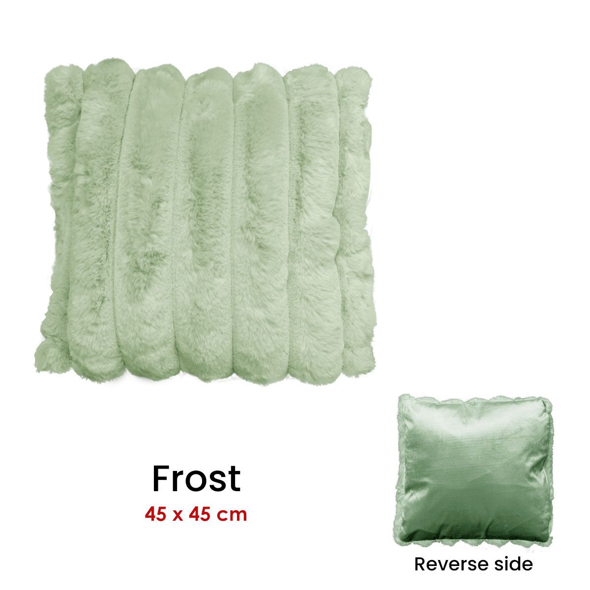 Diana Faux Fur Soft Filled Cushion Square - 45cm x 45cm Frost