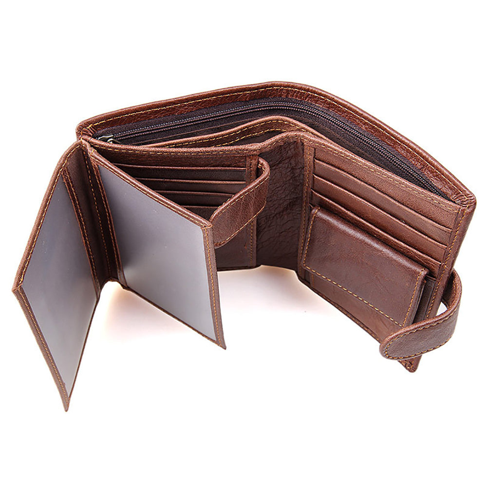 Genuine leather men wallets High-quality Multi card short… - V462-FB-77-01