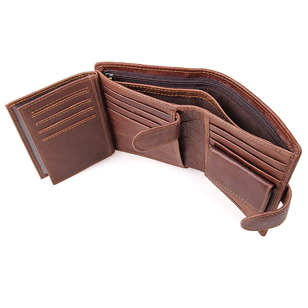 Genuine leather men wallets High-quality Multi card short… - V462-FB-77-01