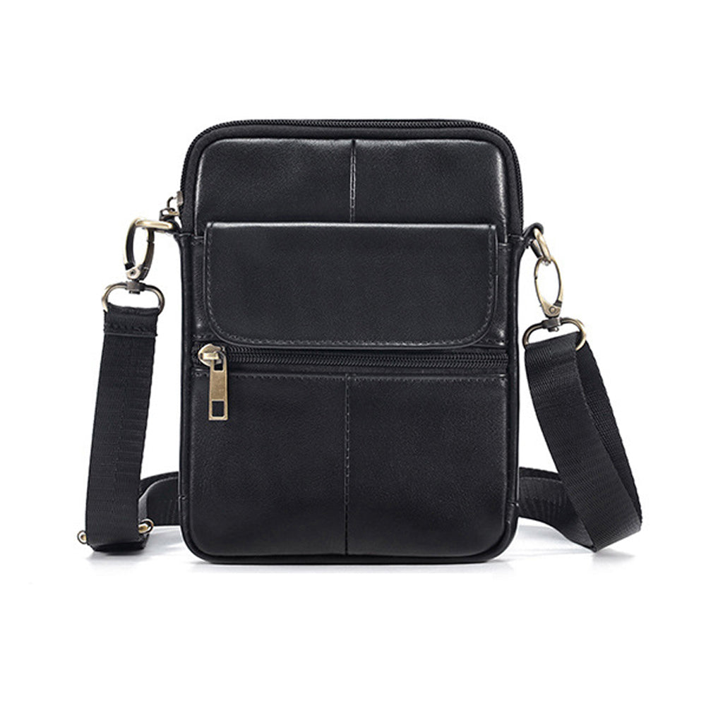 Genuine leather men's crossbody bag oiled wax leather Satchel… - V462-FB-90-01
