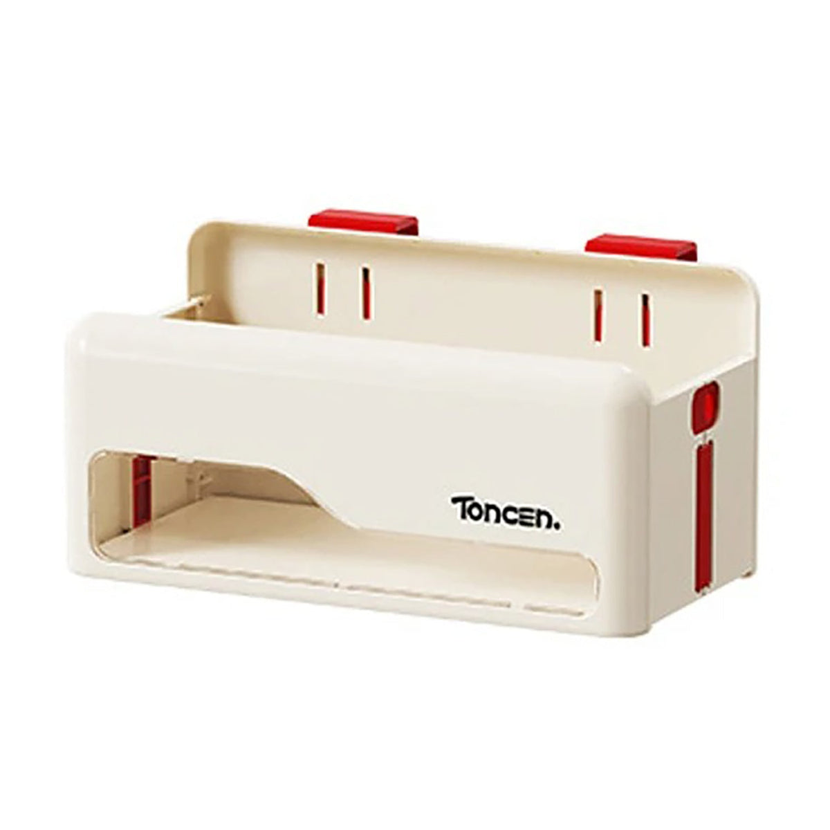 Foldable Hanging Storage Box No Drilling Required - mounted Organizer (White)