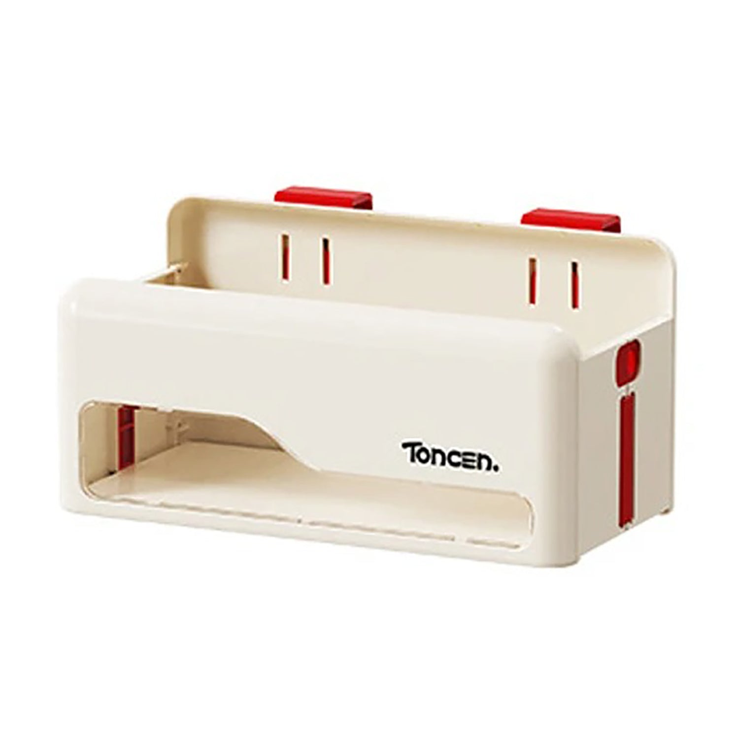 Foldable Hanging Storage Box No Drilling Required - mounted Organizer (White)