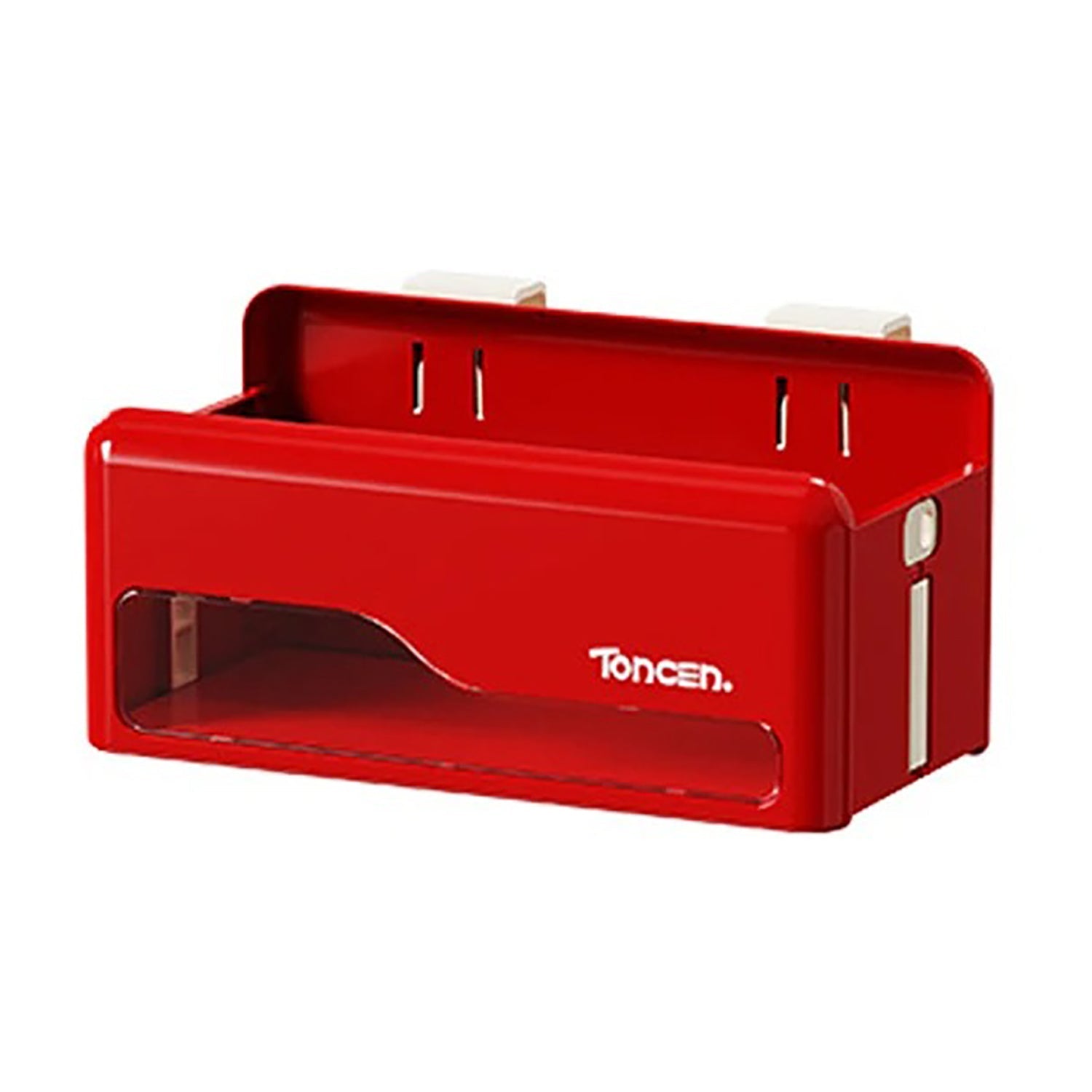 Foldable Hanging Storage Box No Drilling Required - mounted Organizer (Red)
