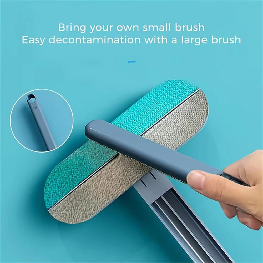 Multi - Purpose Cleaning Brush Pet Hair - Sided Brush with Scraper Gap Brush