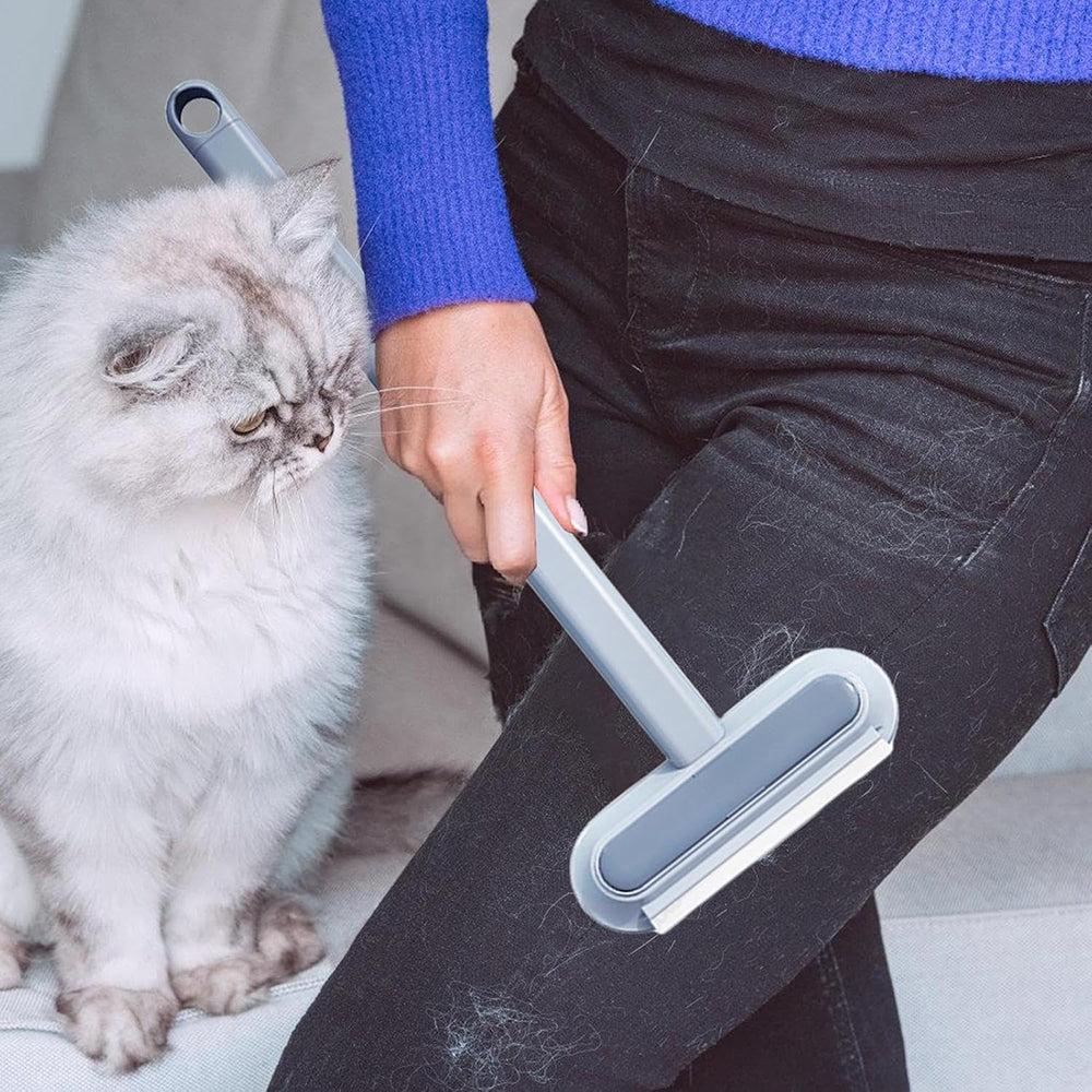 Multi - Purpose Cleaning Brush Pet Hair - Sided Brush with Scraper Gap Brush