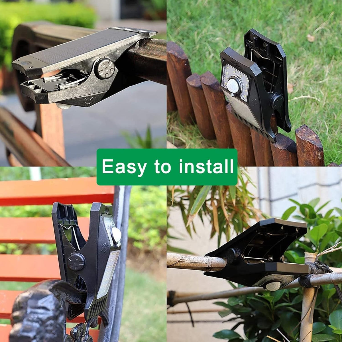 Clip - On Solar LED Light Outdoor Motion Sensor 45 LEDs IP65 Waterproof