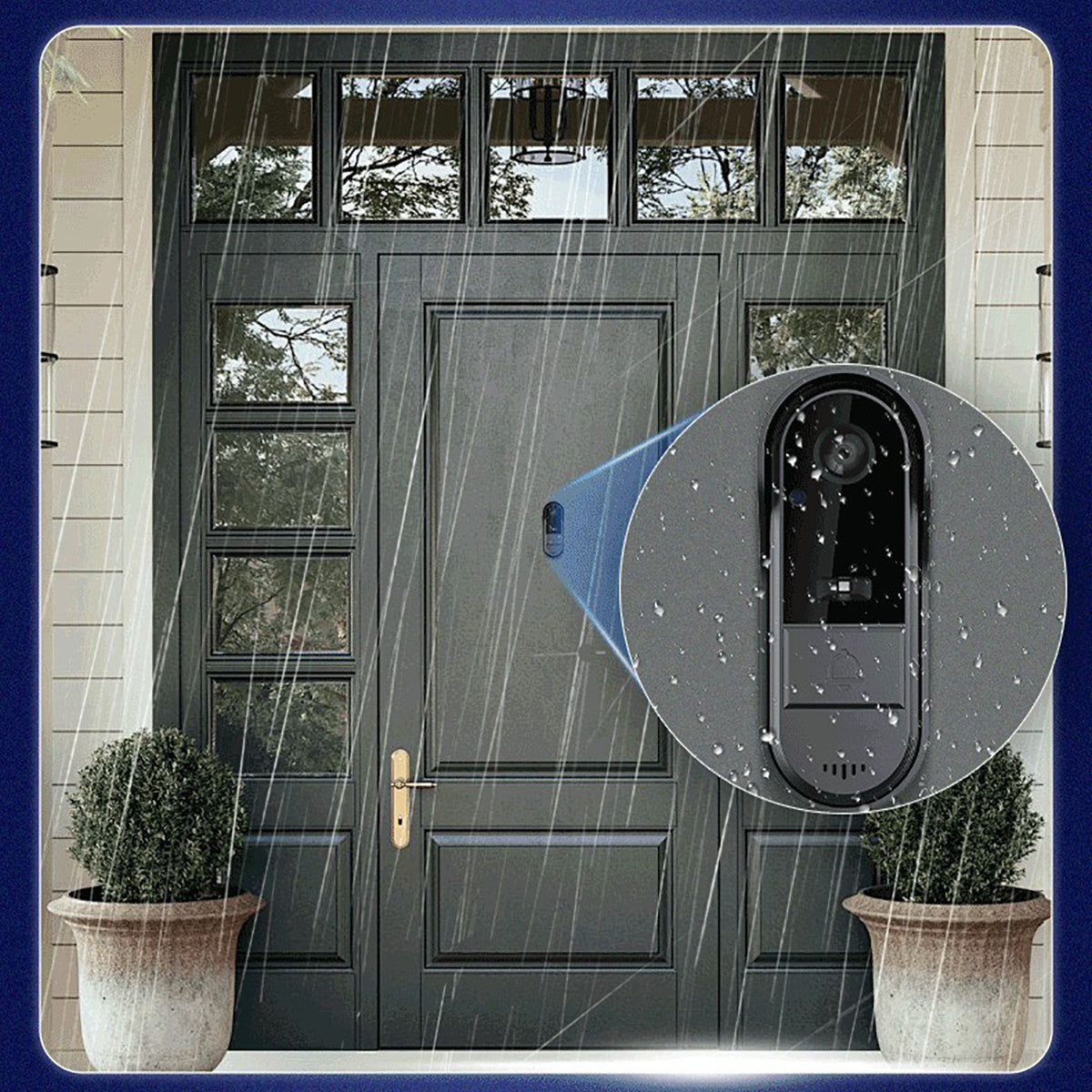 Smart Wireless Video Doorbell with 4.3" Screen HD 8MP Camera - Way Audio IP65