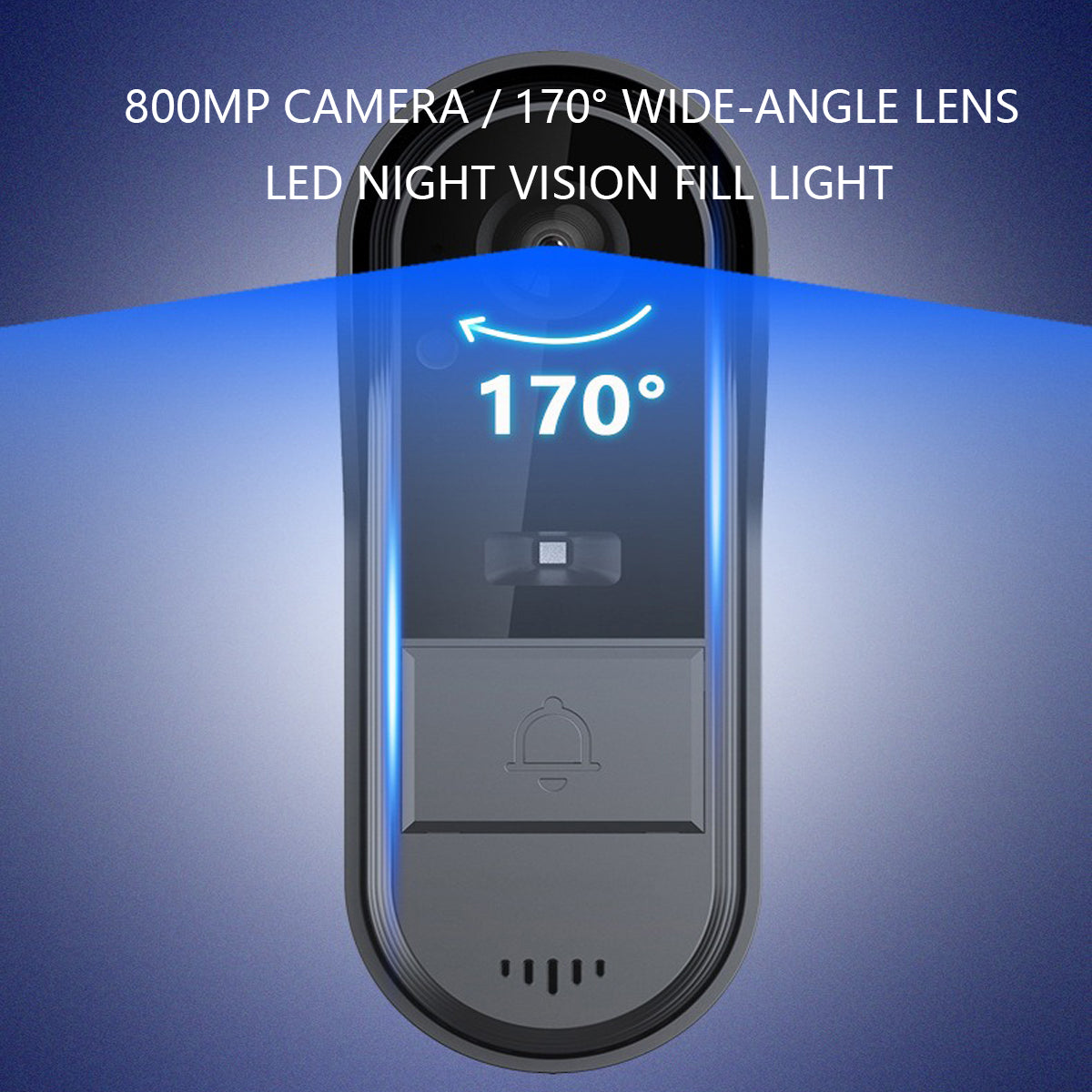 Smart Wireless Video Doorbell with 4.3" Screen HD 8MP Camera - Way Audio IP65