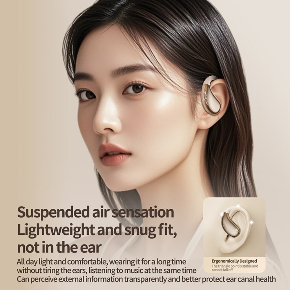 Wireless Earhook Sports Headphones Open - Ear - Resistant Earphones (Black)