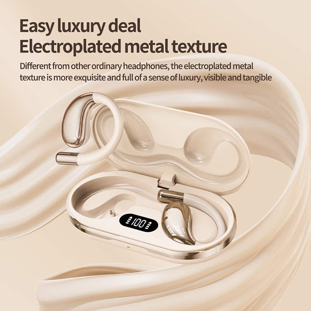Wireless Earhook Sports Headphones Open - Ear - Resistant Earphones (Black)