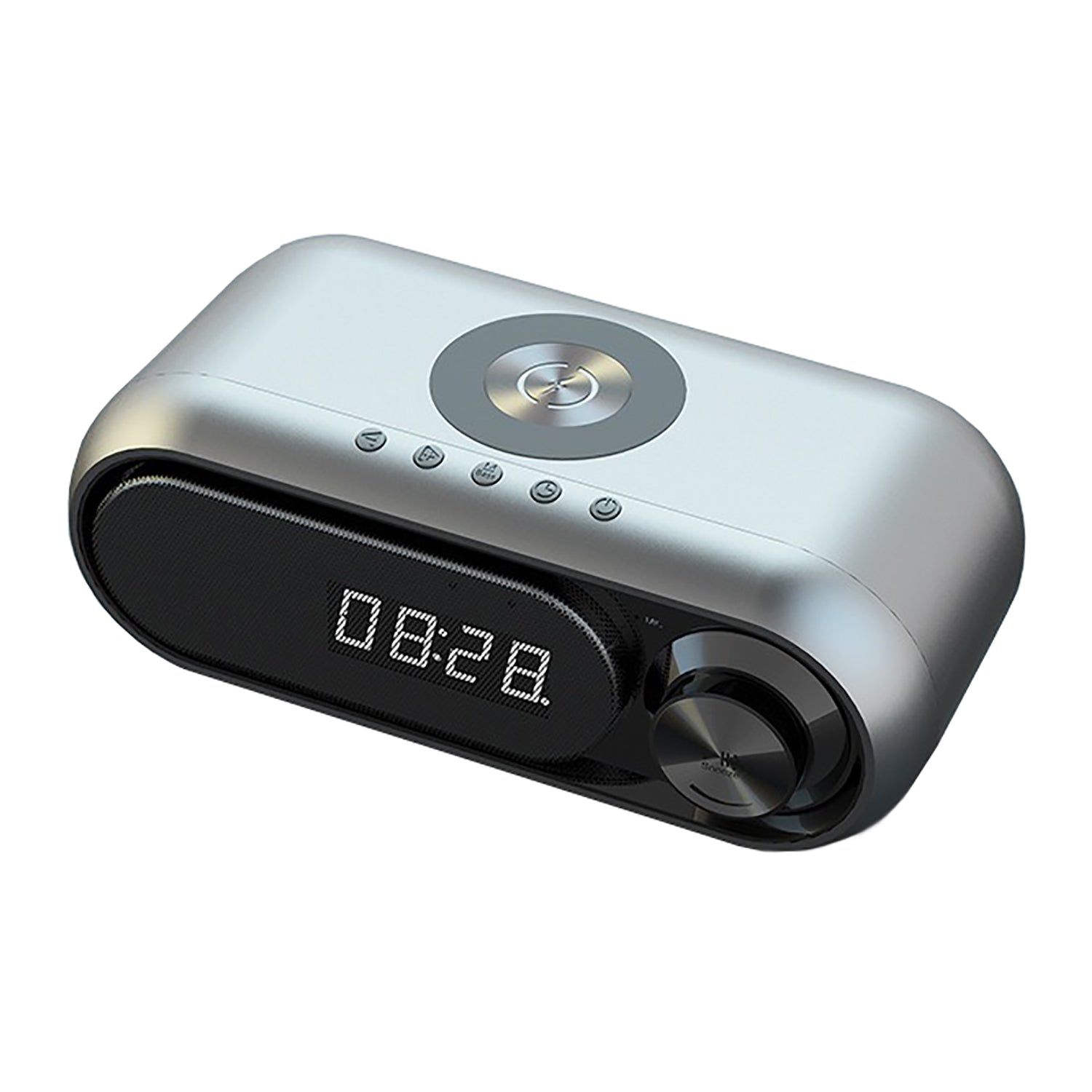 Bluetooth Speaker with 15W Wireless Charger Digital Alarm Clocks FM Radio