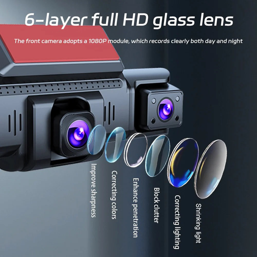 4 Channel 5G WiFi Dashcam FHD 1080P 170～ Wide Angle G - Sensor with 64GB Card