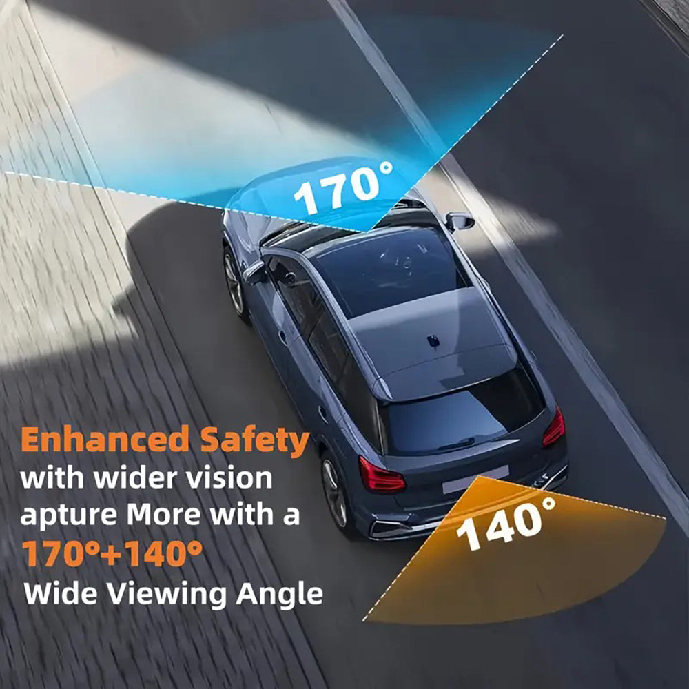 4K WiFi Car Dash Cam Dual Lens Wide Angle IPS Screen Night Vision Recording