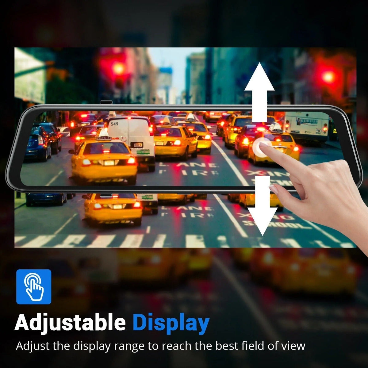 10§ 4K Mirror Dash Cam, 2K Rear Camera, WiFi GPS ADAS BSD, Stream Media, 64GB