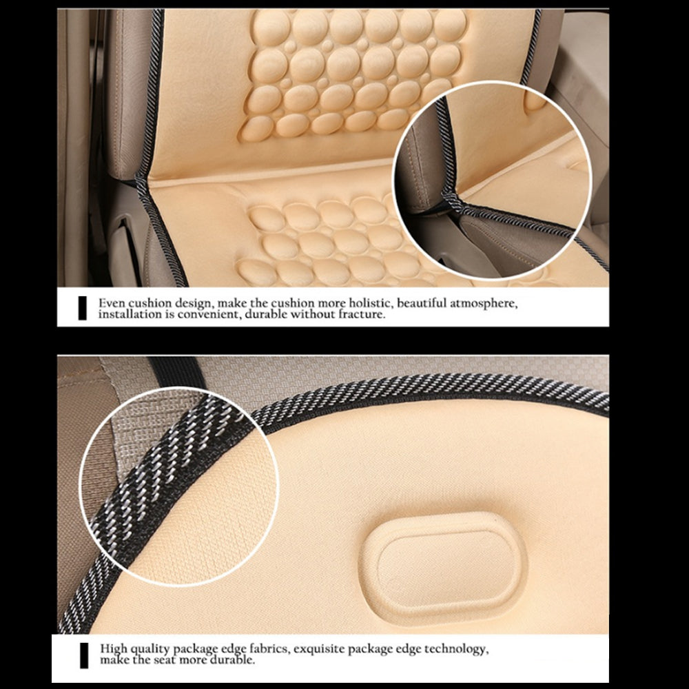 2Pack Universal Breathable Car Seat Pad Cover Mat Comfortable Chair Cushion (Beige)