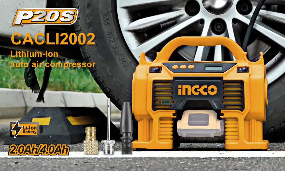 INGCO Air Compressor Car Tyre Deflator Inflator Pump 160PSI Auto… - V465-12345