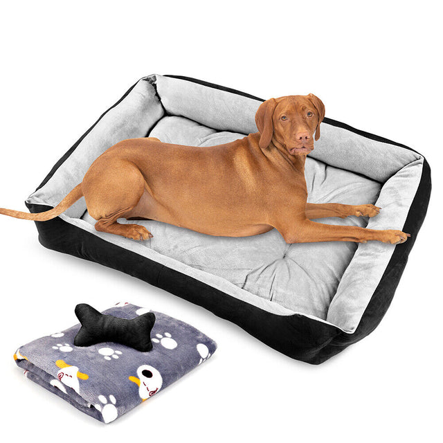Vaka Navy Dog Bed Pet Cat Calming Floor Mat Sleeping - Washable - Model 29706