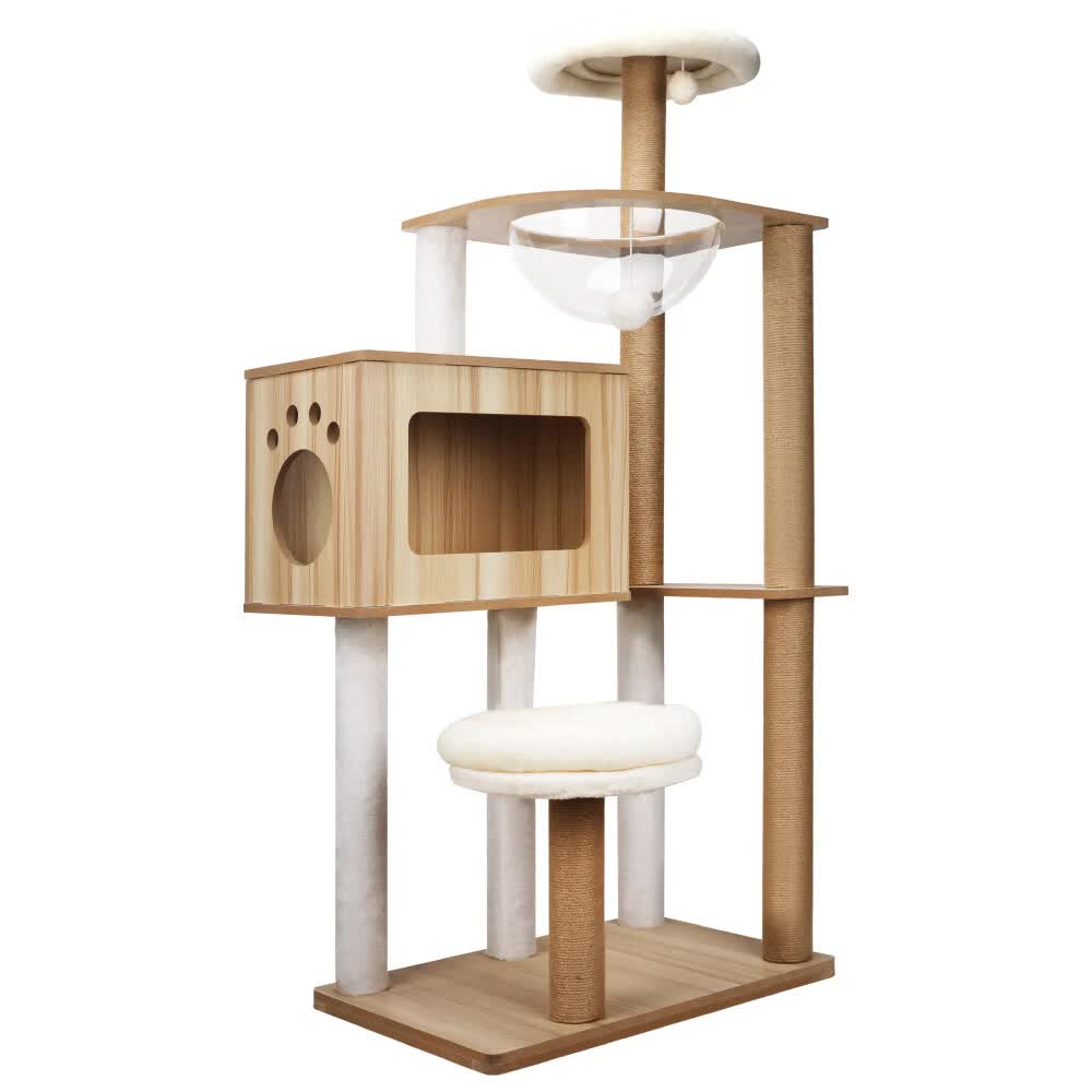 VaKa 1.42M Cat Tree Tower Scratching Post Scratcher Cats Condo - Condo House