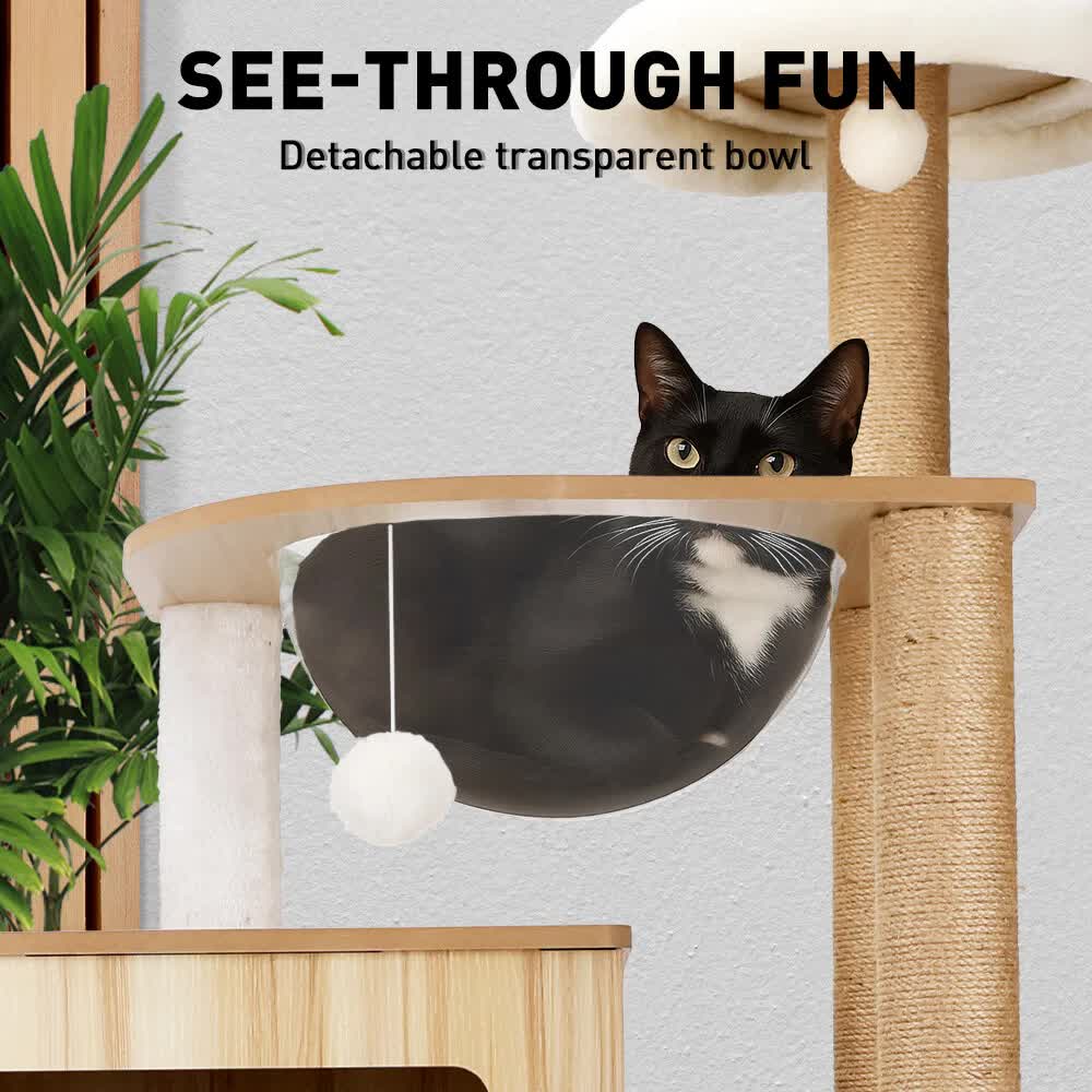 VaKa 1.42M Cat Tree Tower Scratching Post Scratcher Cats Condo - Condo House