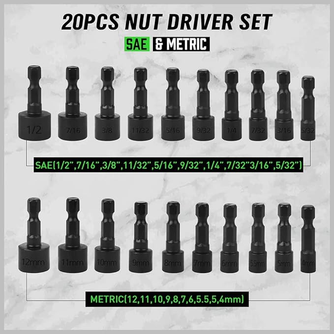 SWANLAKE GARDEN TOOLS (letter with no tracking)SWANLAKE 20PCS Power Nut Driver