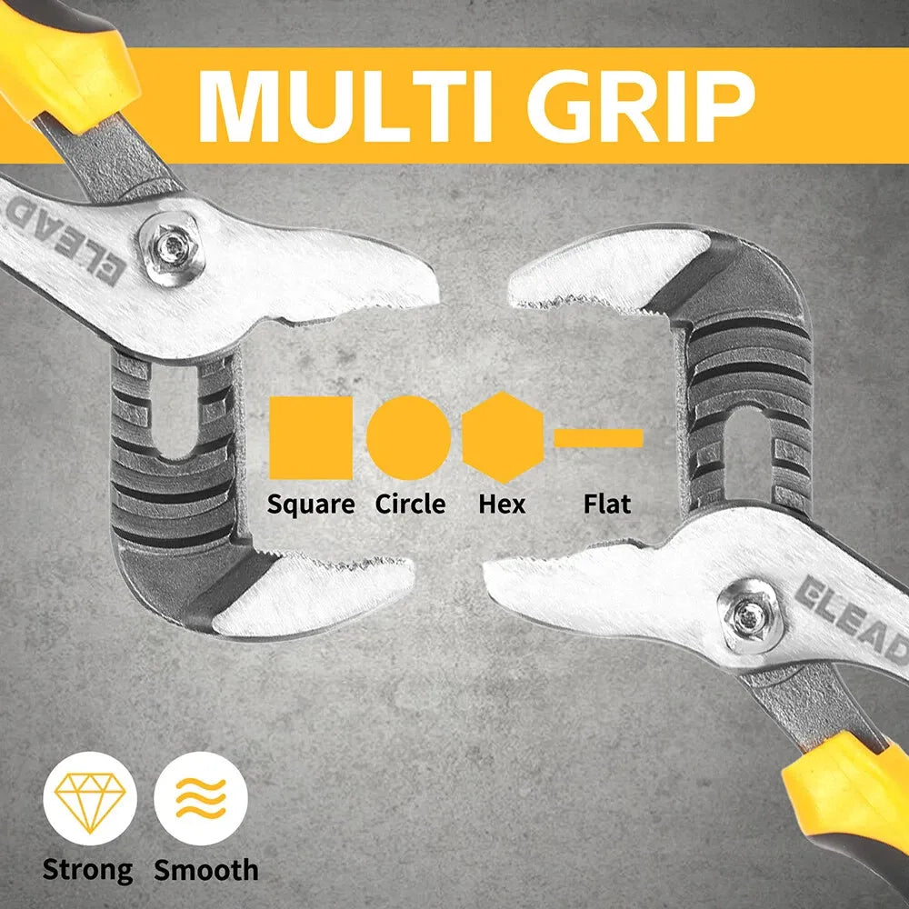 ELEAD 4Pcs Groove Joint Pliers Set Adjustable Water Pump Pliers with Tool Bag
