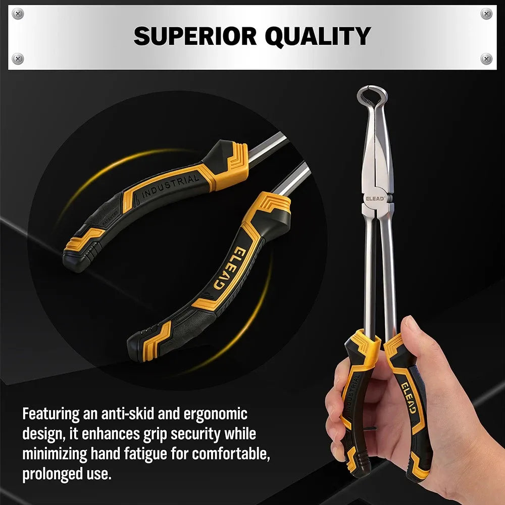 ELEAD 3PCS 11" Hose Gripper Pliers Long Reach Spark Plug Boot w/ Magnetic Racks