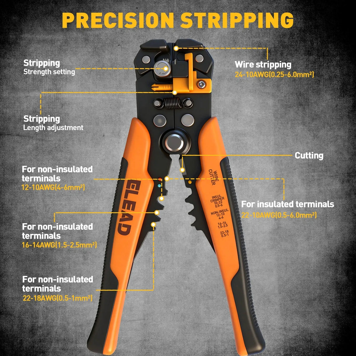 ELEAD 1188Pcs Ferrule Crimping Tool Kit w/ Automatic Wire Stripper & Crimper