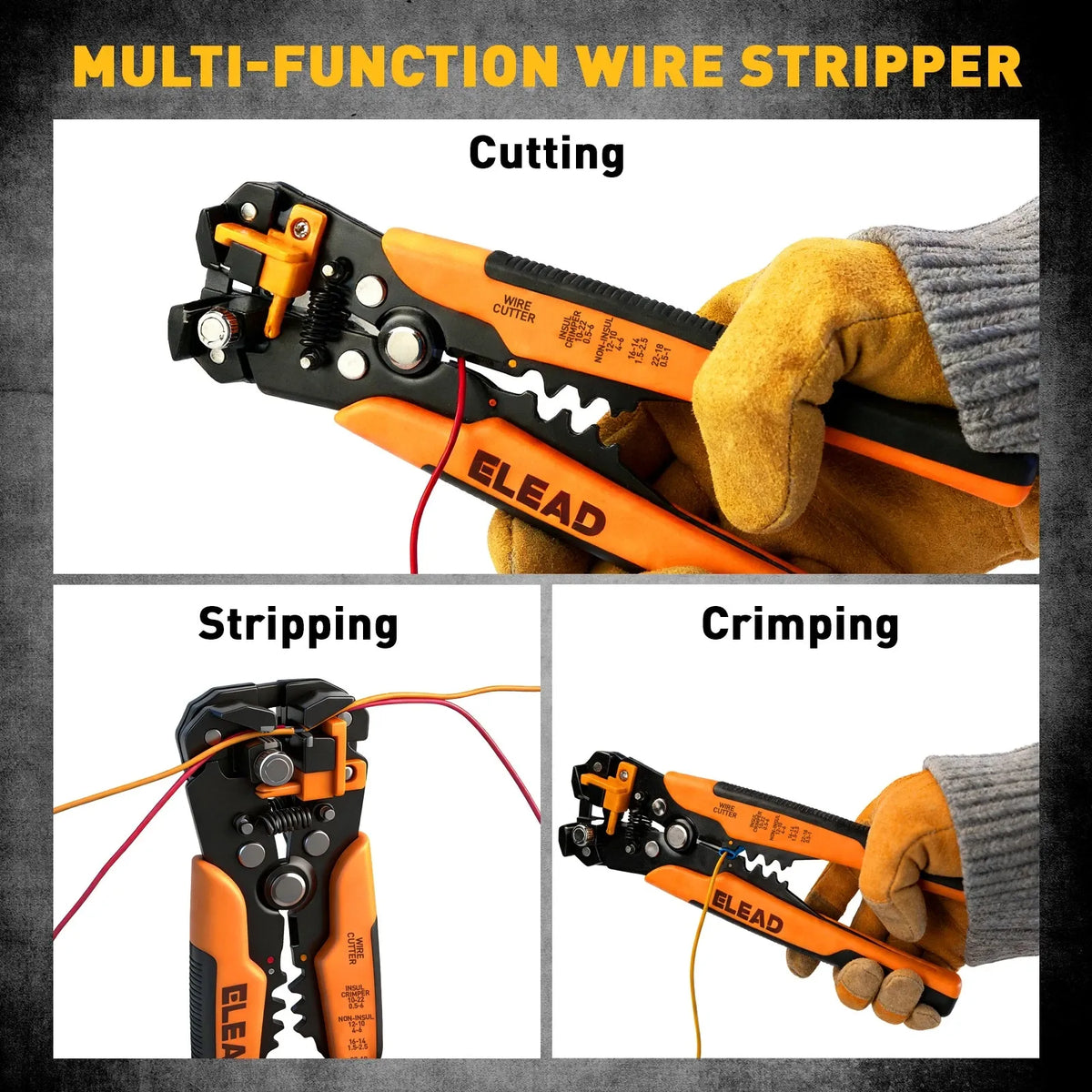 ELEAD 1188Pcs Ferrule Crimping Tool Kit w/ Automatic Wire Stripper & Crimper