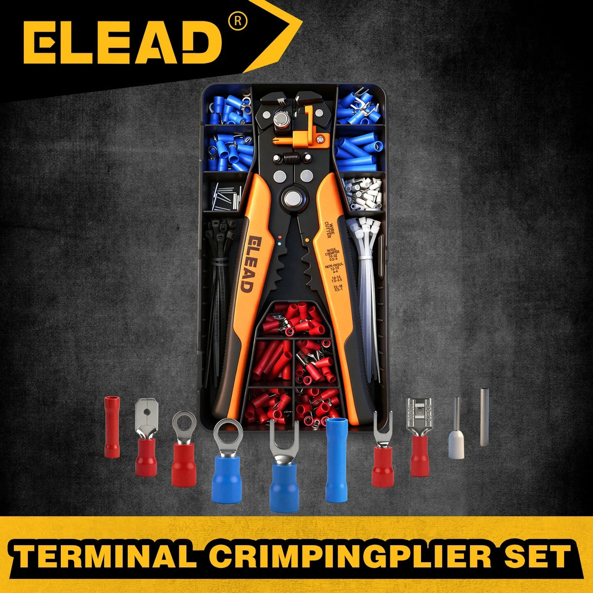 ELEAD 321Pcs Electrical Wire Connectors Kit Assorted Terminals Ferrules Set