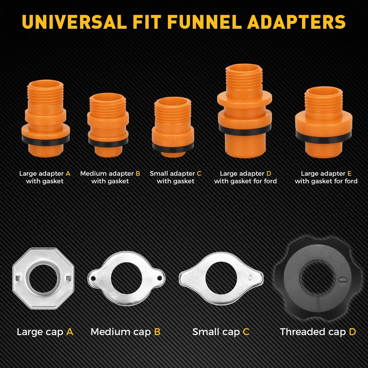 ELEAD 20Pcs No-Spill Coolant Funnel Kit Radiator Refill Bleeder Adapter Set