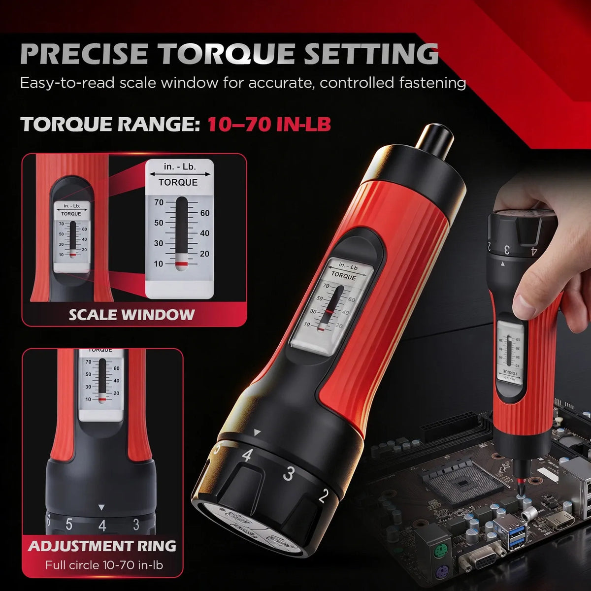 SEDY 64Pcs Torque Screwdriver Set 10-70 in-lb S2 Bits Magnetic Nut Driver Kit