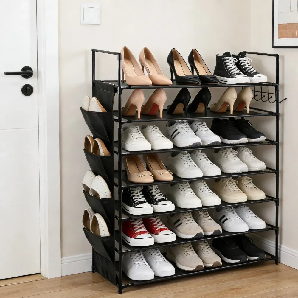SEDY 7-Tier Shoe Rack Storage Organizer Shelf for 28–30 Pairs Bedroom Garage