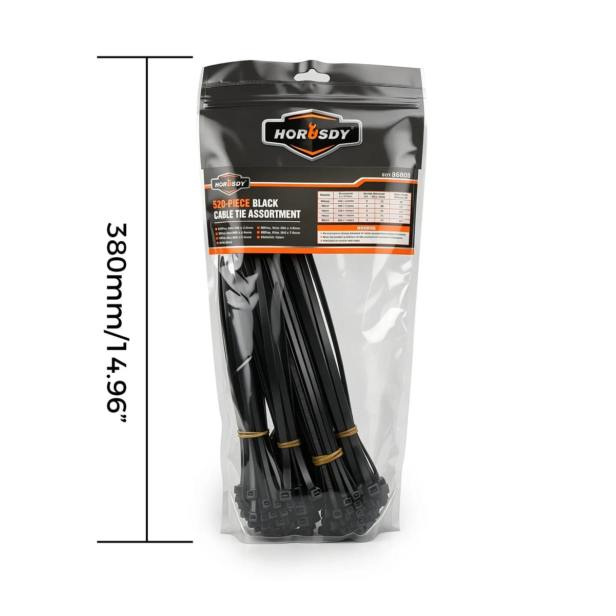 520Pcs Cable Ties Zip Ties Nylon UV Stabilised Bulk Black Cable Tie Black Au