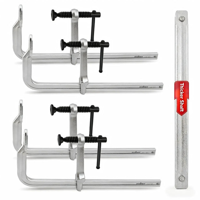 4Pcs 12" Heavy Duty F Clamp 450lbs Capacity Woodworking Drop-Forged Steel Frame