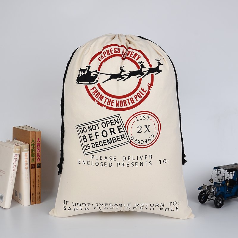Large Christmas XMAS Hessian Santa Sack Stocking Bag - Express Delivery (1)