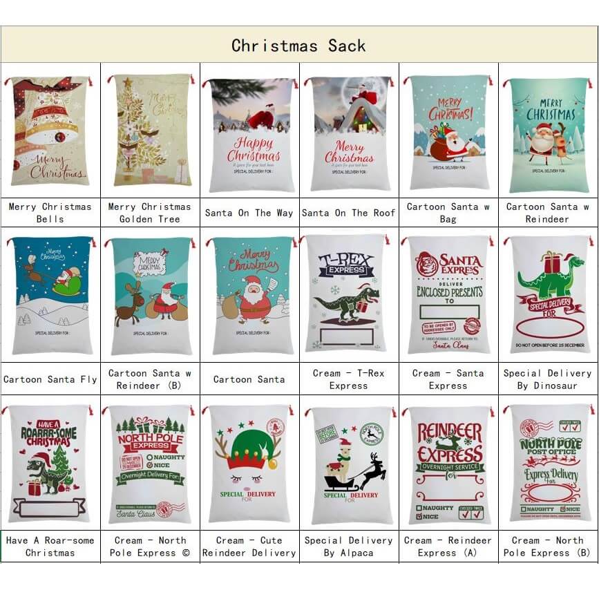 Large Christmas XMAS Hessian Santa Sack Stocking Bag - Express Delivery (1)