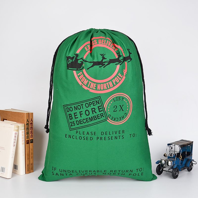 Large Christmas XMAS Hessian Santa Sack Stocking Bag - Express Delivery