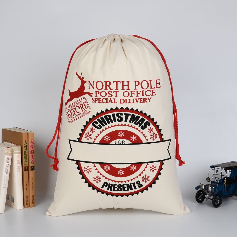 Large Christmas XMAS Hessian Santa Sack Stocking Bag - Christmas Presents