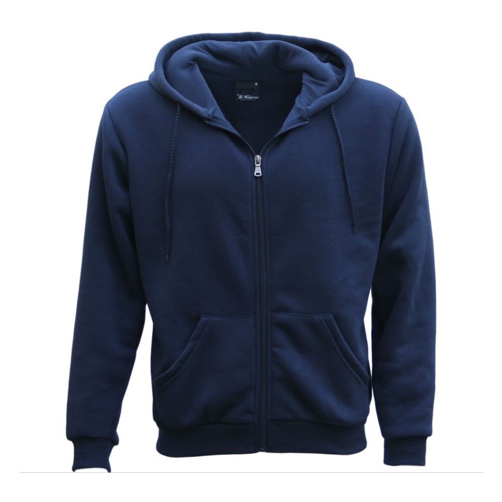 Unisex Zip Plain Fleece Hoodie Hooded Jacket Mens Sweatshirt Jumper XS - 8XL