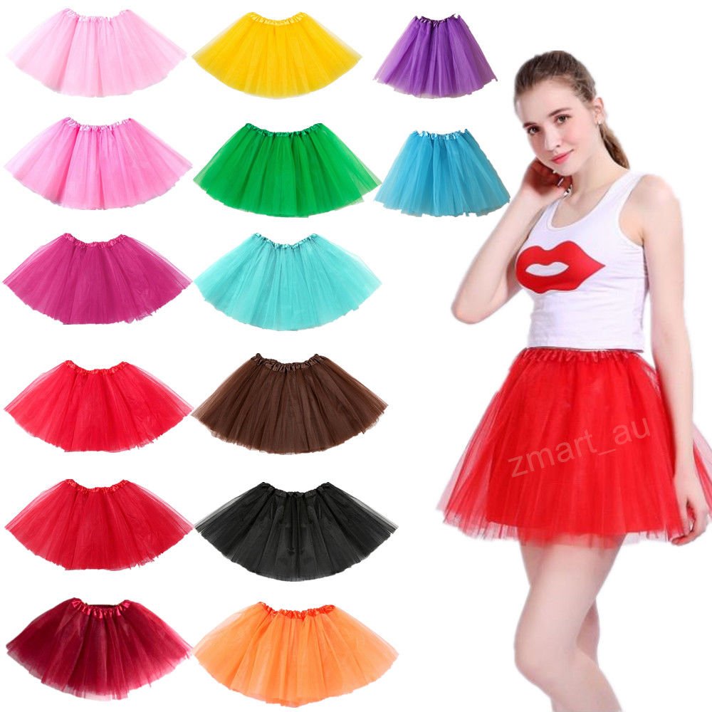 Adults Tulle Tutu Skirt Dressup Party Costume Ballet Womens Girls Dance Wear