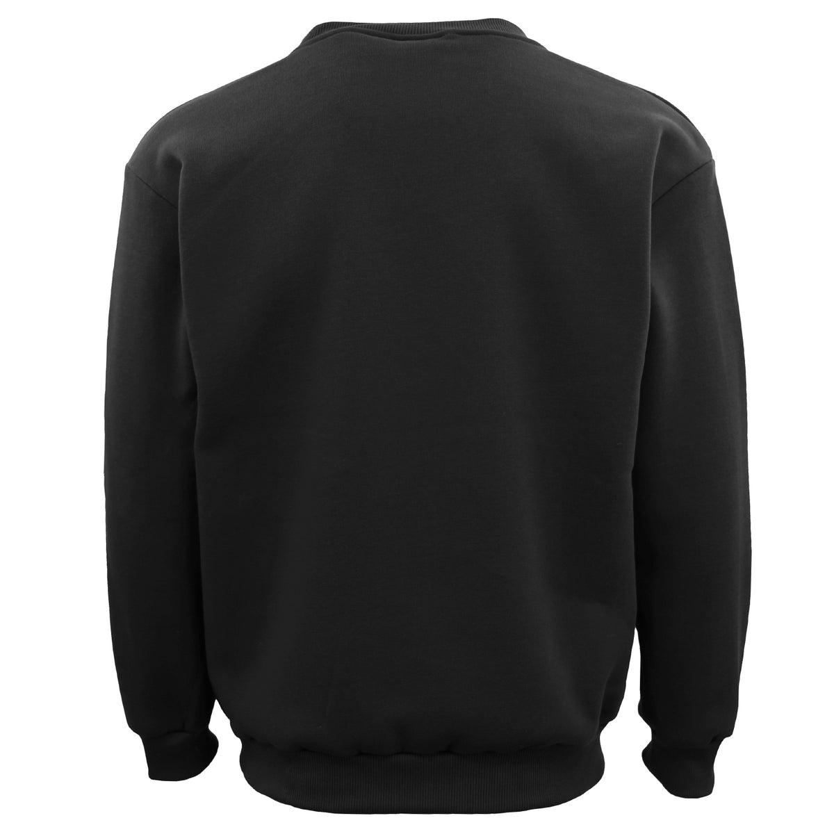 Unisex Plain Pullover Fleece Jumper Mens Long Sleeve Crew Neck Sweater, Grey, S