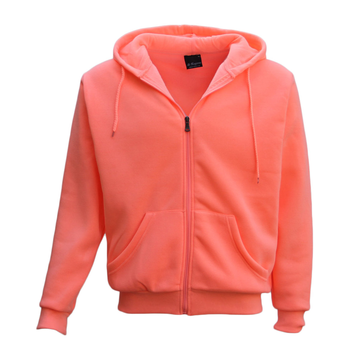 Unisex Zip Plain Fleece Hoodie Hooded Jacket Mens Sweatshirt Jumper XS - 8XL