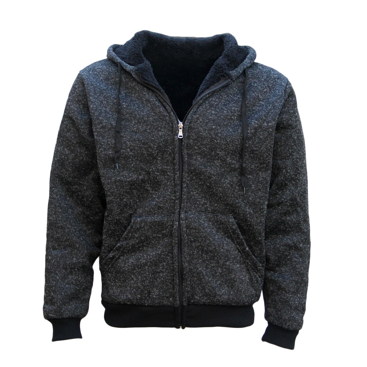 Men's Thick Zip Up Hooded Hoodie w Winter Sherpa Fur Jumper Coat Jacket