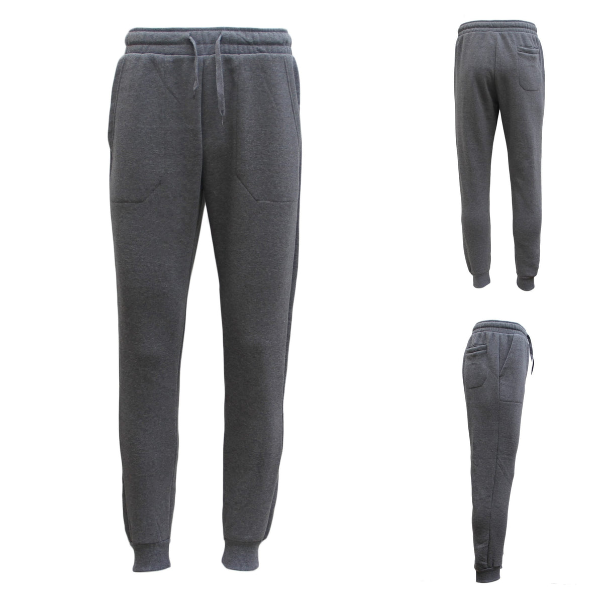 Mens Unisex Fleece Lined Sweat Track Pants Suit Casual Trackies Slim Cuff XS