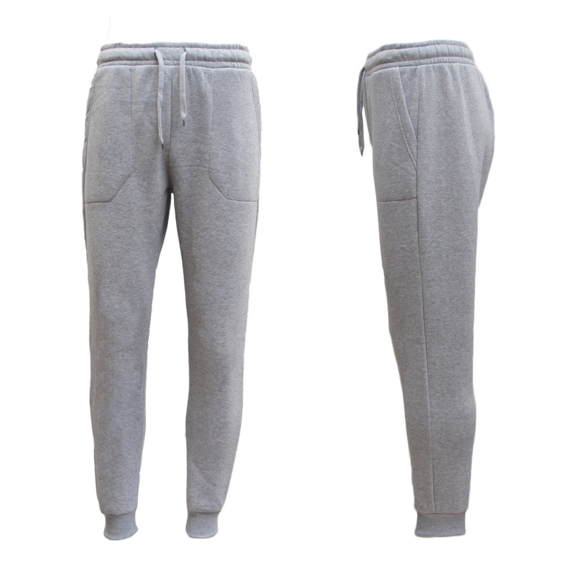 Mens Unisex Fleece Lined Sweat Track Pants Suit Casual Trackies Slim Cuff XS
