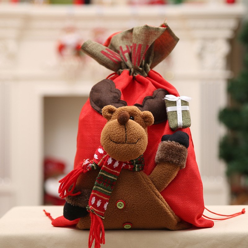 Christmas Large Jumbo Felt Santa Sack Children Xmas Gifts Candy Stocking Bag