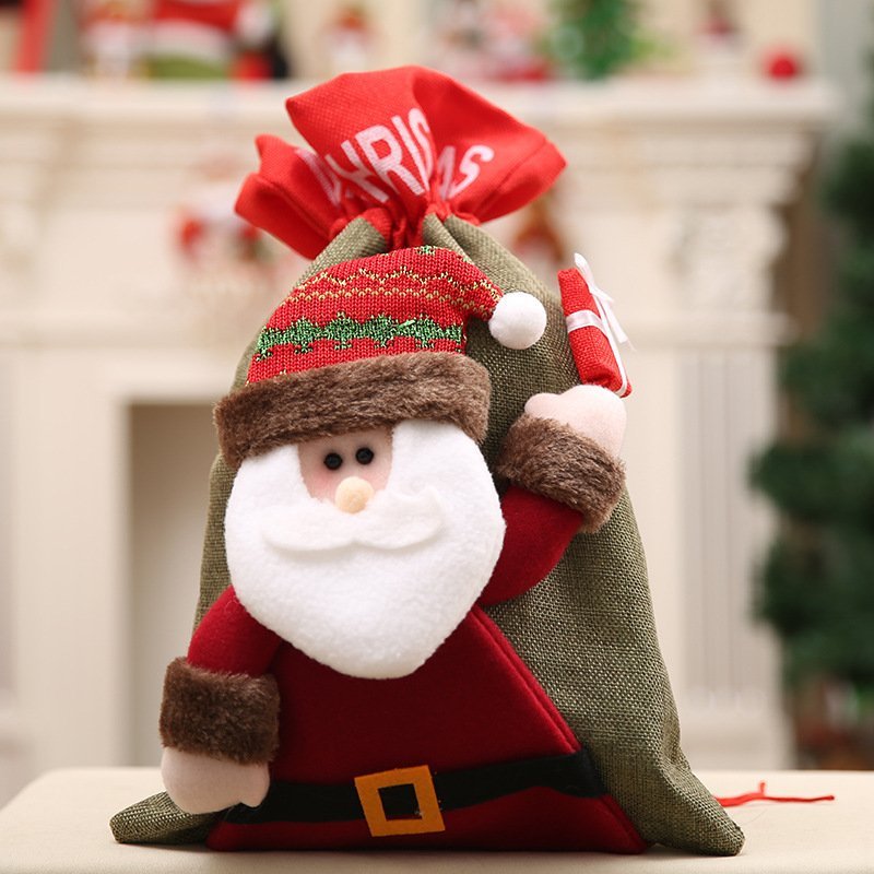 Christmas Large Jumbo Felt Santa Sack Children Xmas Gifts Candy Stocking Bag